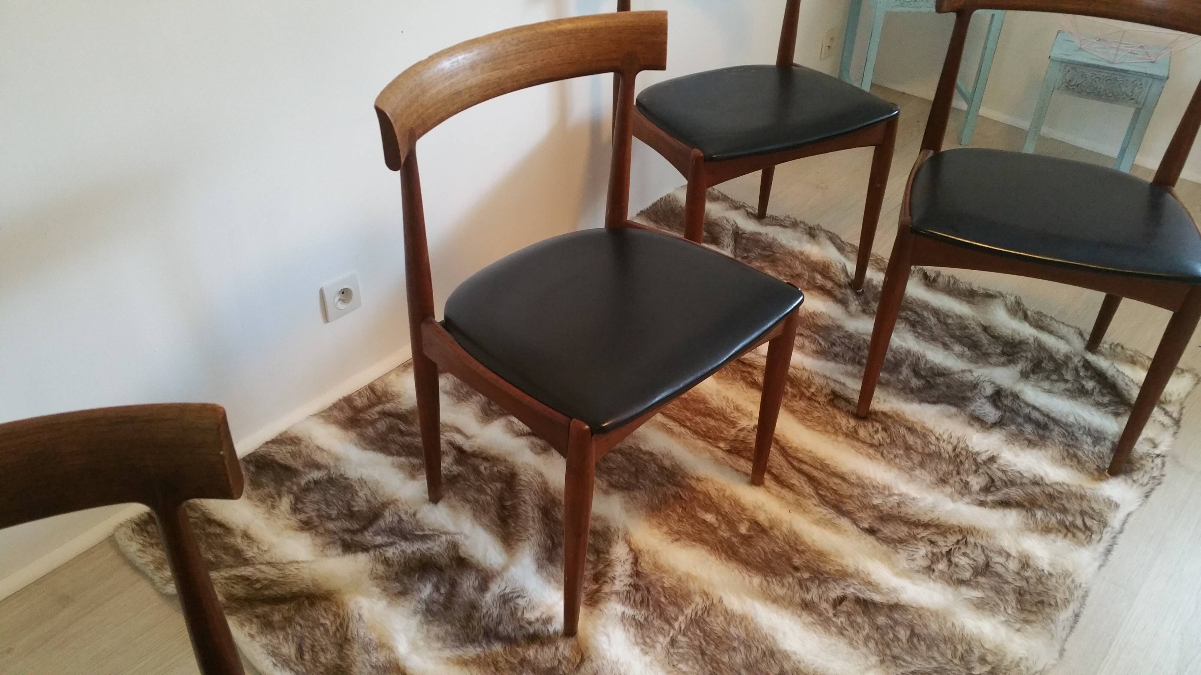 Set of 4 lounge chairs by Johannes Andersen for Denmark, 1960 s