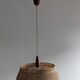 Teak and sisal pendant light from the 50s/60s by Temde Leuchten