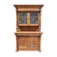 Double body late 19th century in oak and colored stained glass