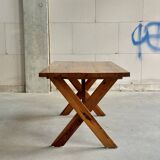 4 chaises et table X-leg Ate van Apeldoorn, années 1970