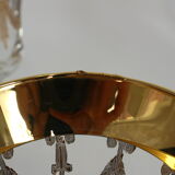 Service 12 glasses decoration engraved gold border