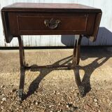 Coffee table on leather