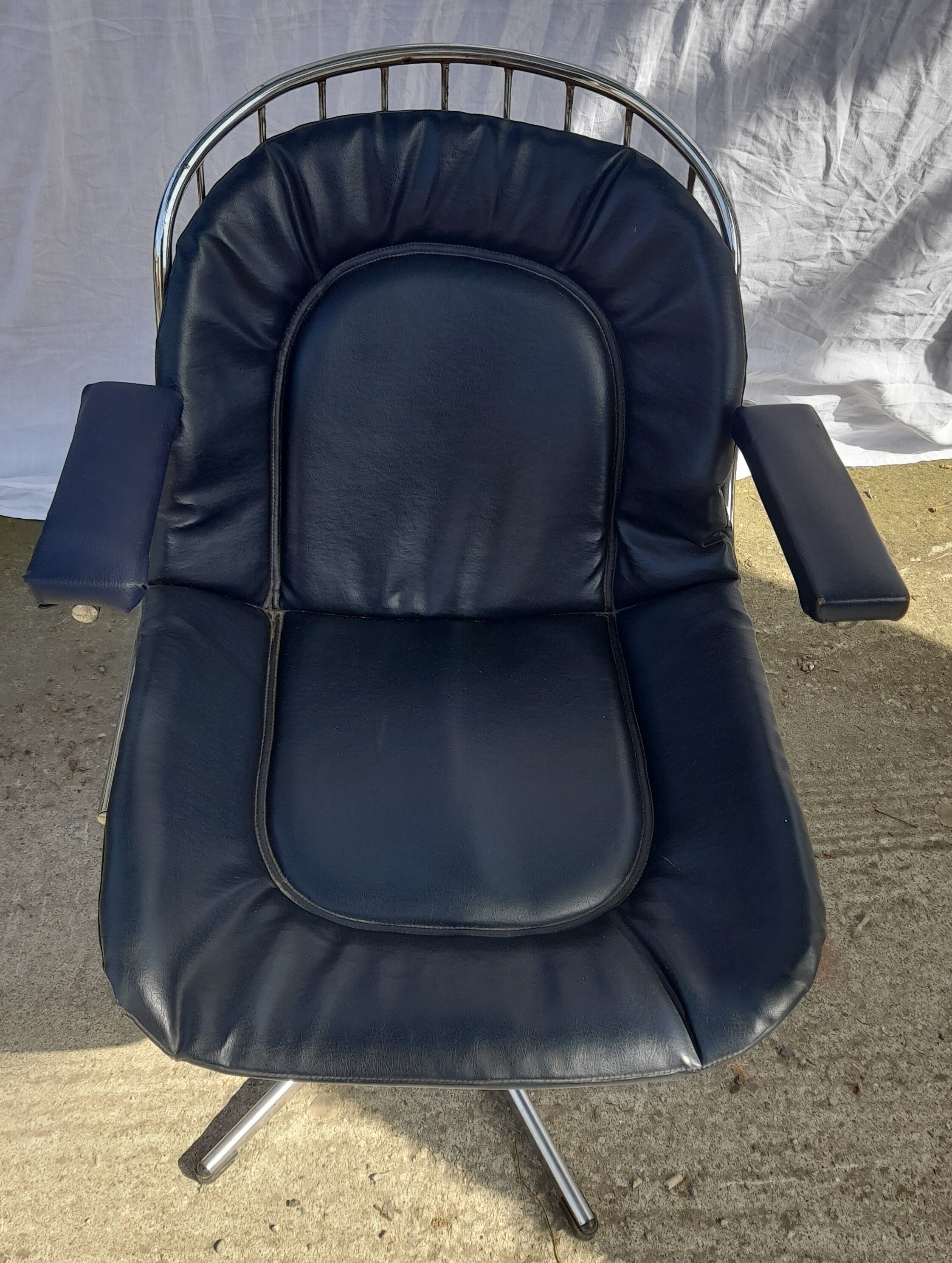 Pair of Gastone Rinaldi Radiofreccia chrome armchairs