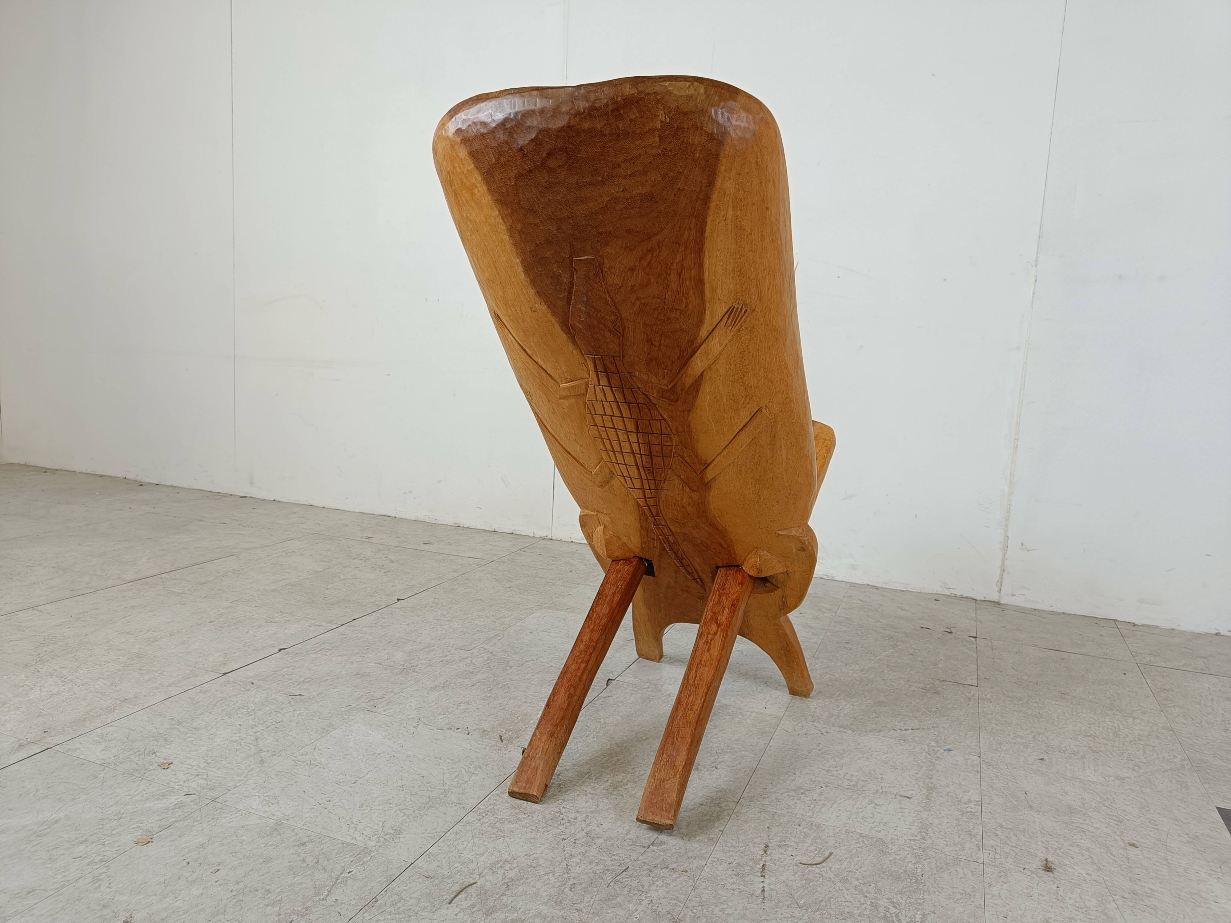 Vintage african birthing chair, 1960s