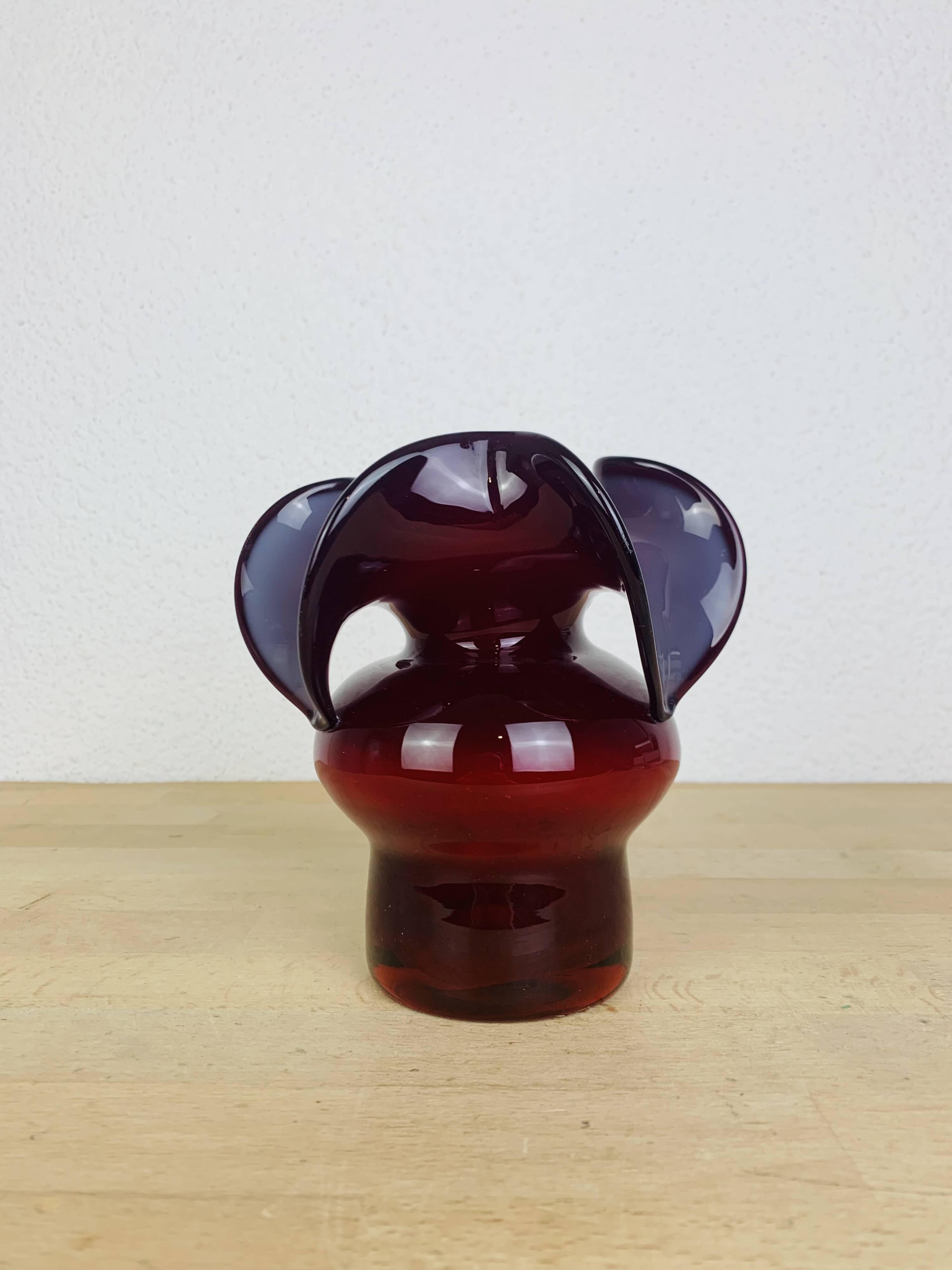 Donkey Vase by Czeslaw Zuber, blown glass, 1970
