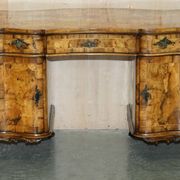 Antique Italian writing desk in olive wood circa 1860