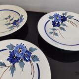 3 anciennes assiettes Sarreguemines