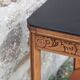 Art deco engraved wood side table