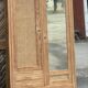 Vintage antique wardrobe in raw wood and cane: hanging space + shelves