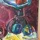 Original mid-century European oil on canvas – “Still Life” by Roy – dated 1969 – vintage & framed – 75 × 64 cm (29.5" × 25.2")