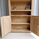 Solid oak display cabinet