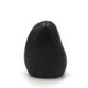 Free-form black signed candle holder, 1960s