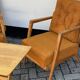 Trio of Knoll Lounge Chairs with Magazine Table.