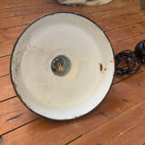 Green metal workshop pendant lamp