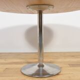 Mid-century modern oak round dining table, Denmark, 1970s