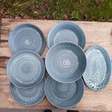 Assiettes en grès Niderviller 1960