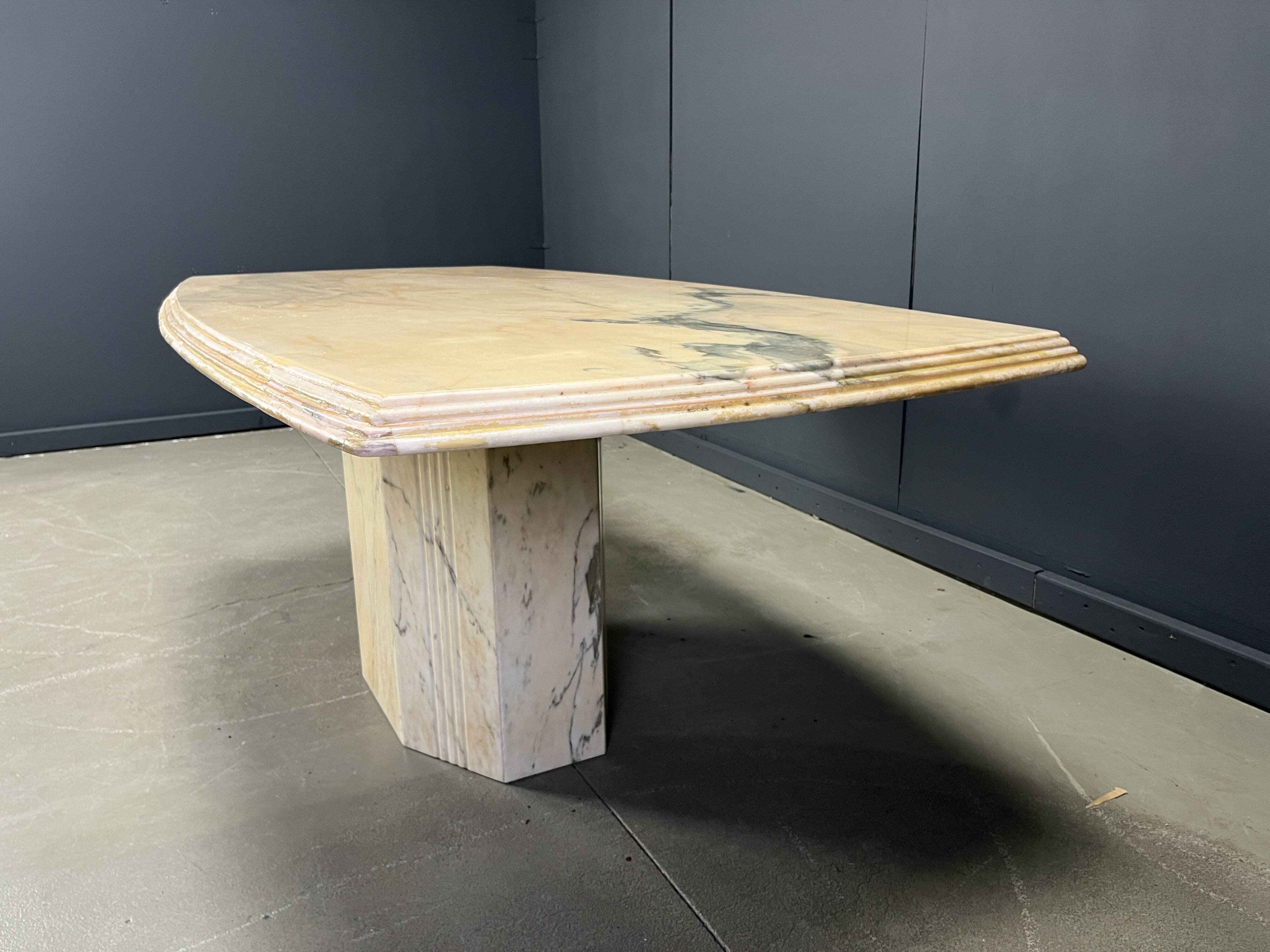 Vintage marble dining table, 1970s