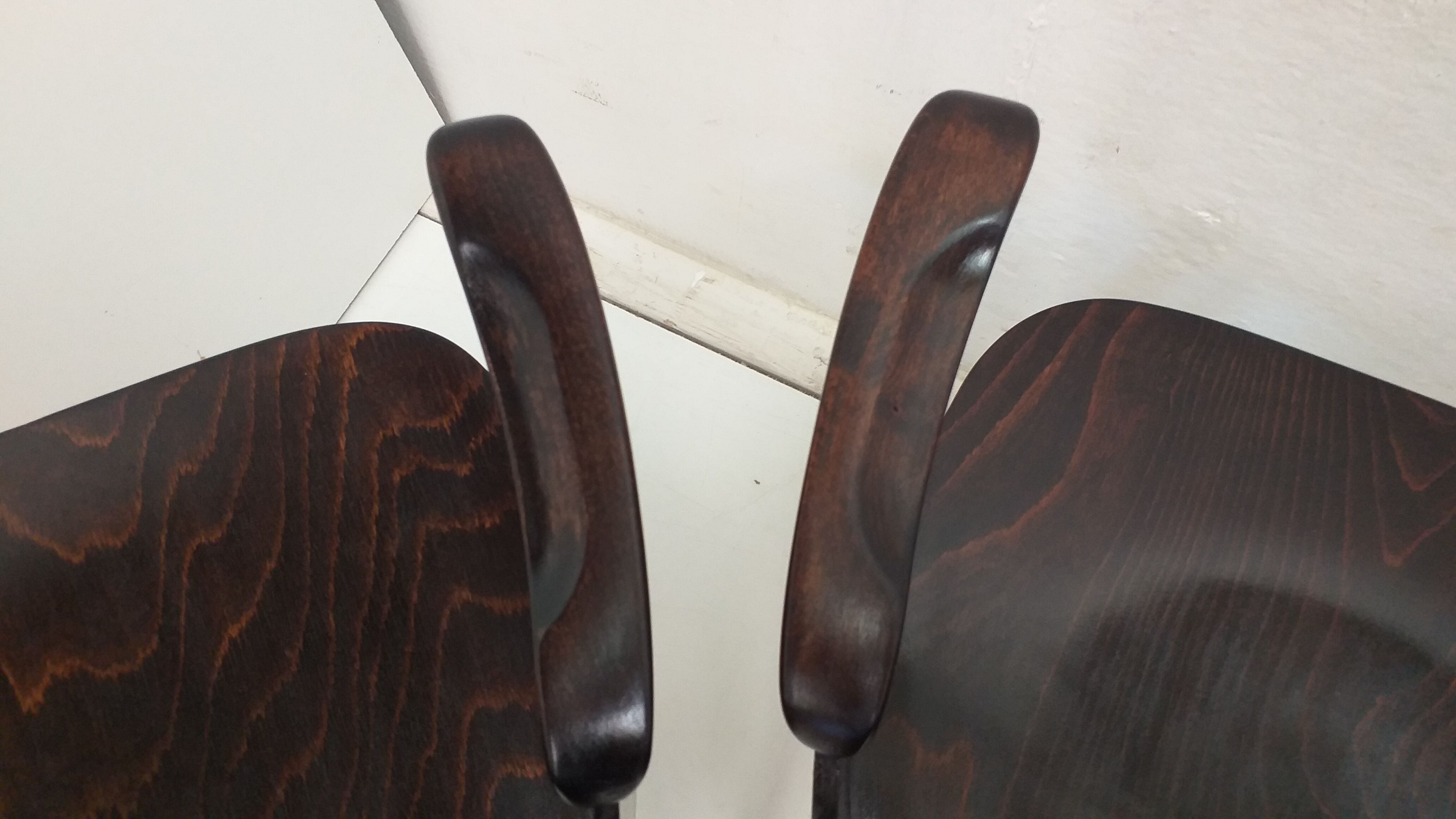 4 Oswald Haerdtl chairs for Ton, Czechoslovakia