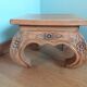 Coffee table with plant holder, end of sofa, carved wood, Indonesia