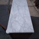 Small mahogany buffet on marble, Louis XVI style, 60s, in its juice!