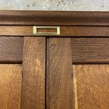 Vintage Parisian solid oak cabinet