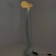 Vintage design floor lamp by Sothis with glass base and white glass shade
