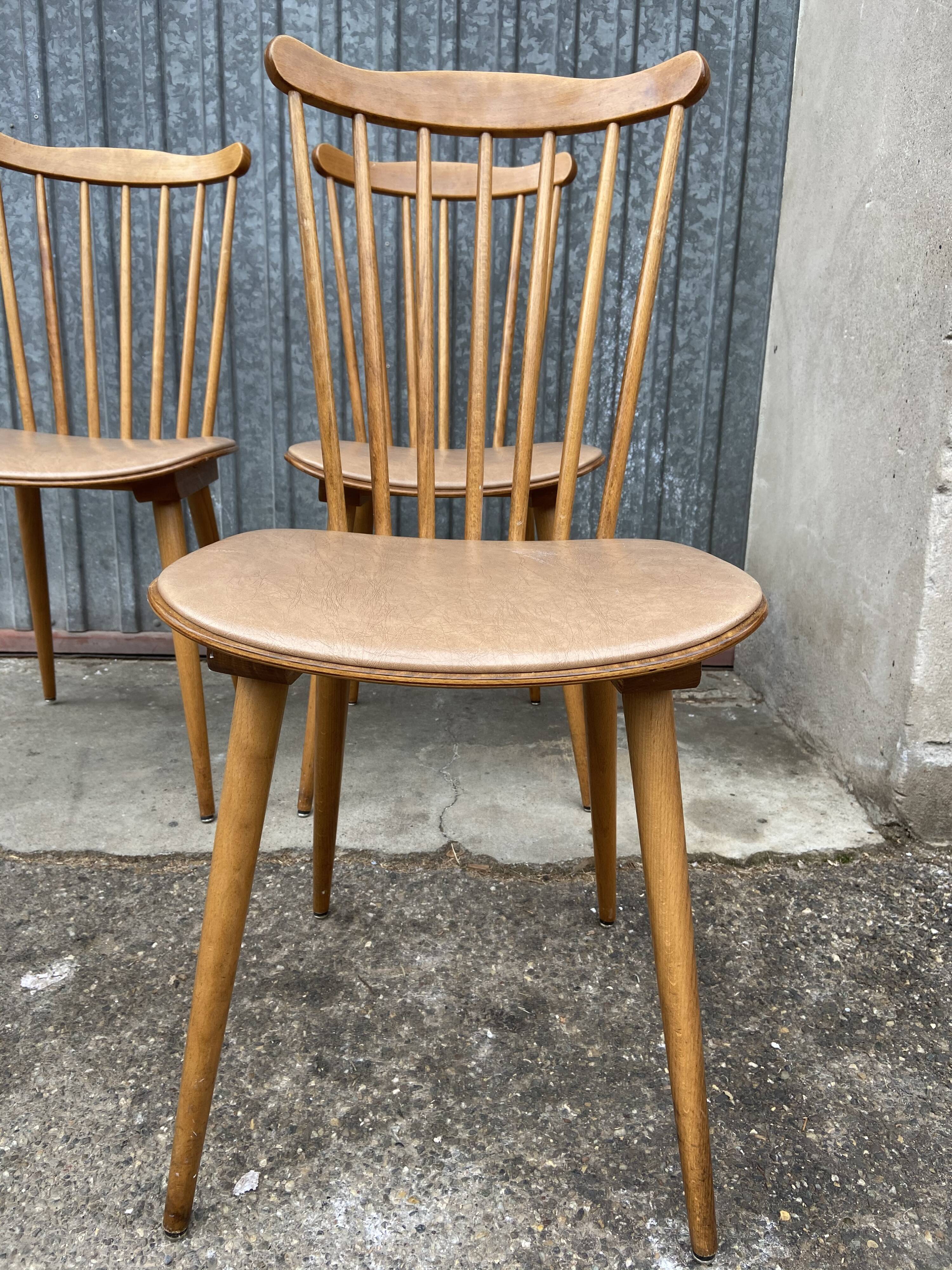 4 Vintage bistro chairs Baumann Tacoma 1960