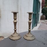 Pair of brass candlesticks