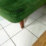 A Napoleon III style Méridienne, green velvet from the 1930s.