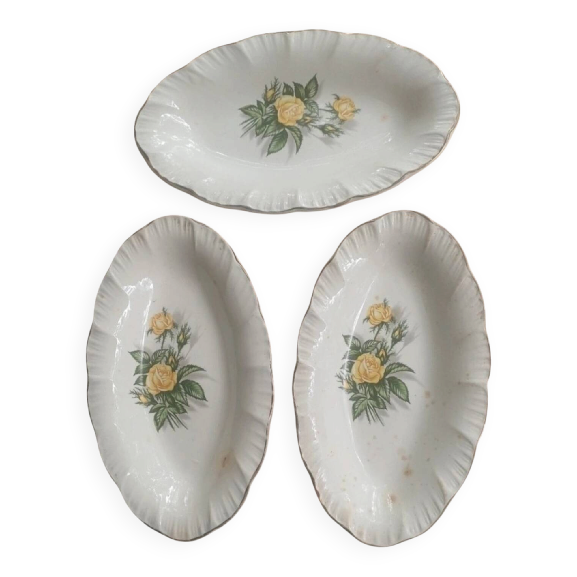 Set of 3 ceramic dishes Sarreguemines