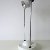 Adjustable desk lamp in chrome and metal, eighties
