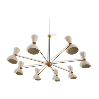 Chandelier in the style of the Italian creations of the 50s