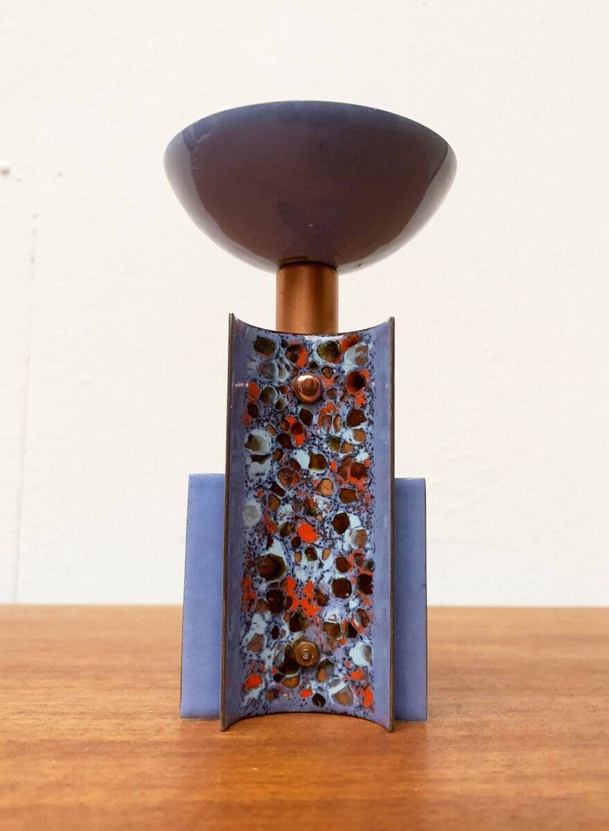 Vintage enamel candlestick