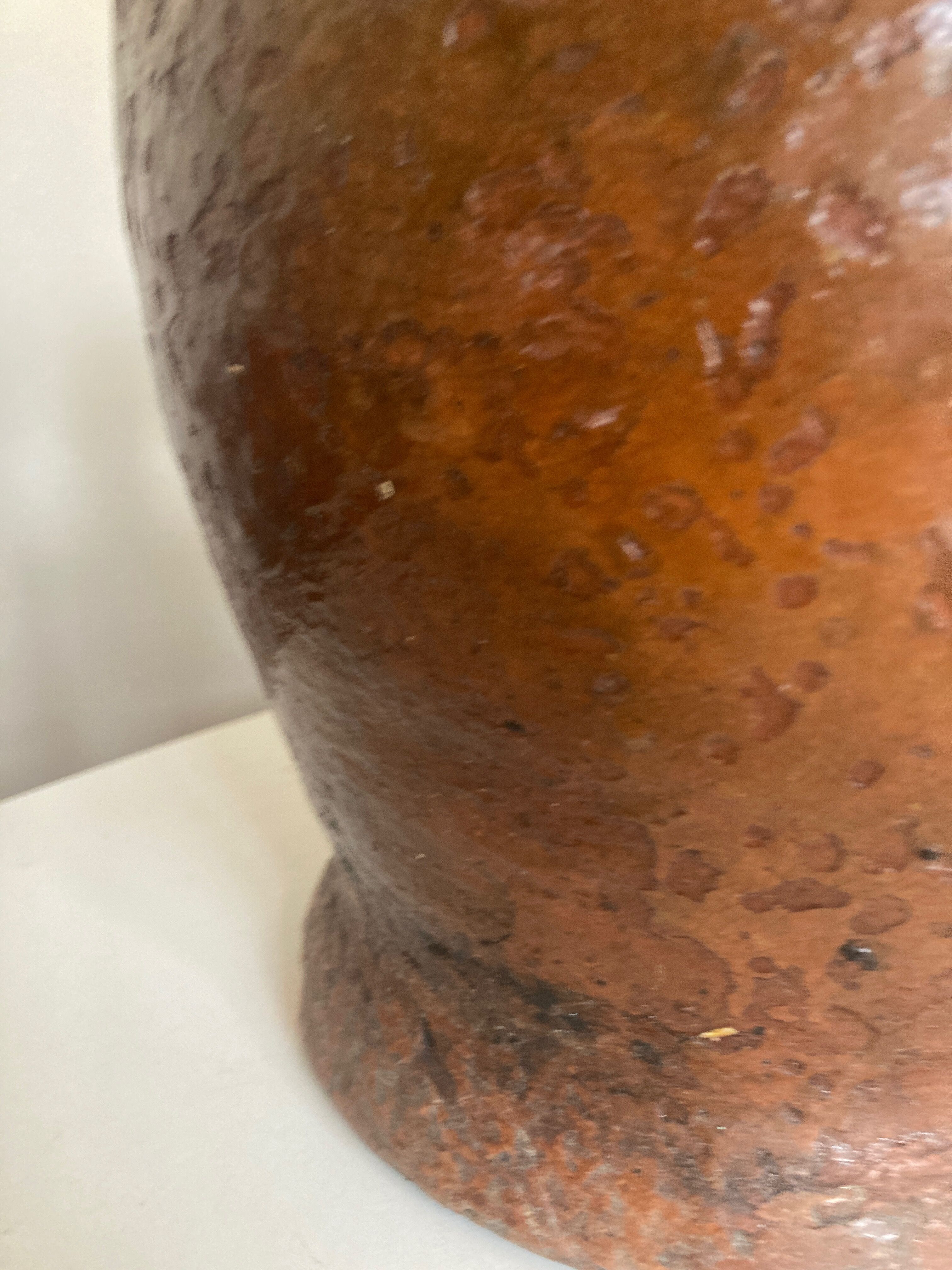 Farm pitcher late 19th in terracotta folk arts XXXL