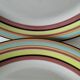 4 large graphic plates with multicoloured stripes – 26 cm