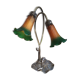 Brass lamp and glass paste water lily leaves