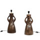 Pair of terracotta lamps, Bastian Le Pemp, 1970s