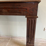 Antique wooden fireplace mantel