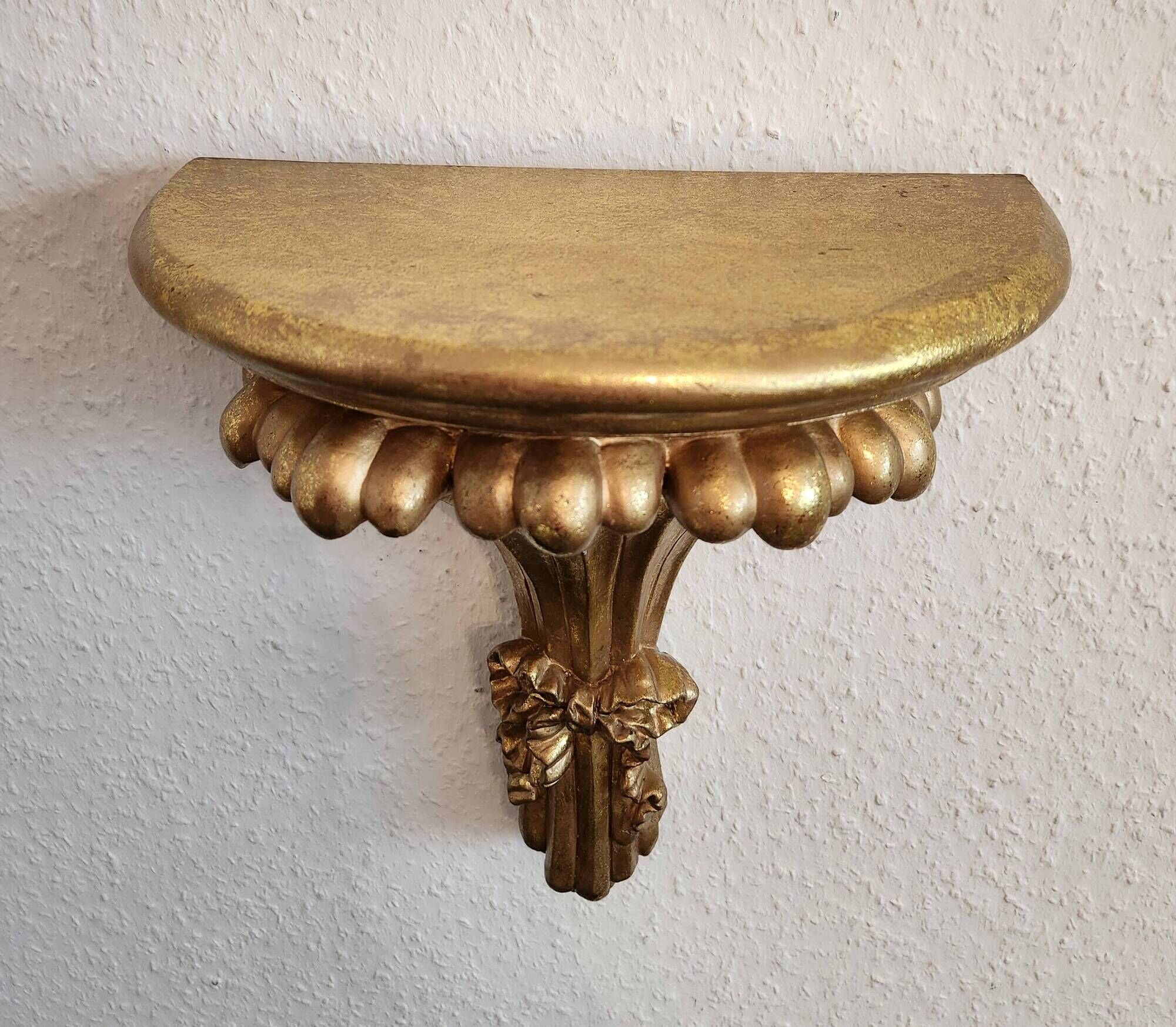 vergoldée console murale support mural étagère décorative rococo Louis XV, 1970