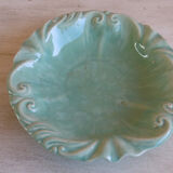 Celadon color serving dish - italian faience