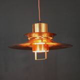 Scandinavian midcentury Design Lamp by Vitrika | solid copper black style | 1960s | Scandinavian