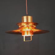 Scandinavian midcentury Design Lamp by Vitrika | solid copper black style | 1960s | Scandinavian