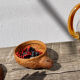 Jewelry box rattan snail vintage wicker woven old panière
