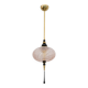 Blown Murano Glass and Brass Pendant Lamp