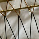 Vintage wall coat rack in gilded metal