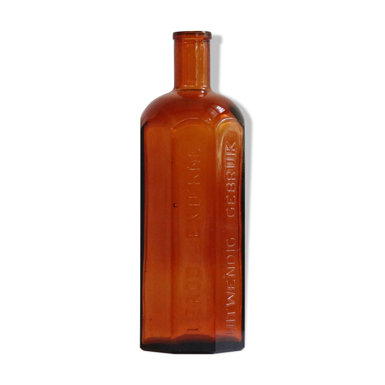 Amber glass bottle or decanter