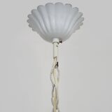 Suspension en métal blanc suspension florale. Années 70