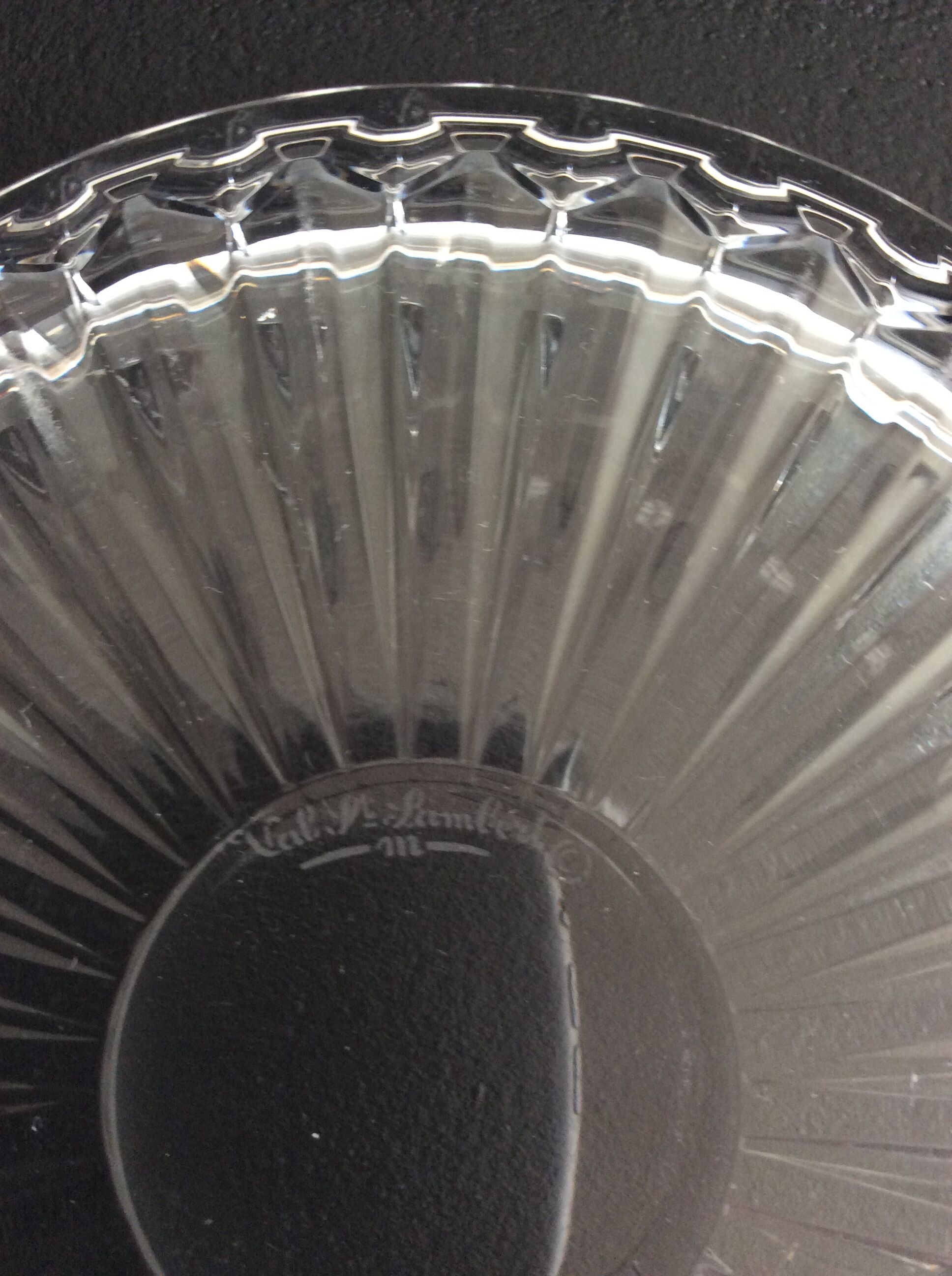 Empty vintage crystal pocket Val StLambert 70s