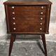 Empty silverware cabinet / vintage cutlery cabinet on tapered legs – year