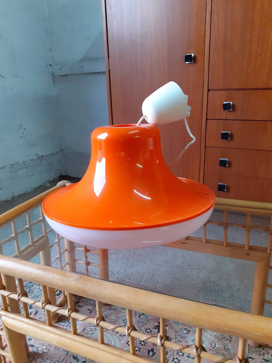 Orange pendant light